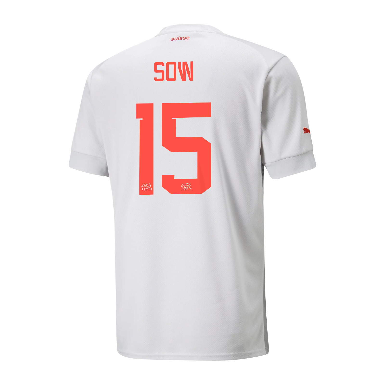 Switzerland National Team 2022-23 Qatar World Cup Away Men Soccer Jersey – Djibril Sow 15