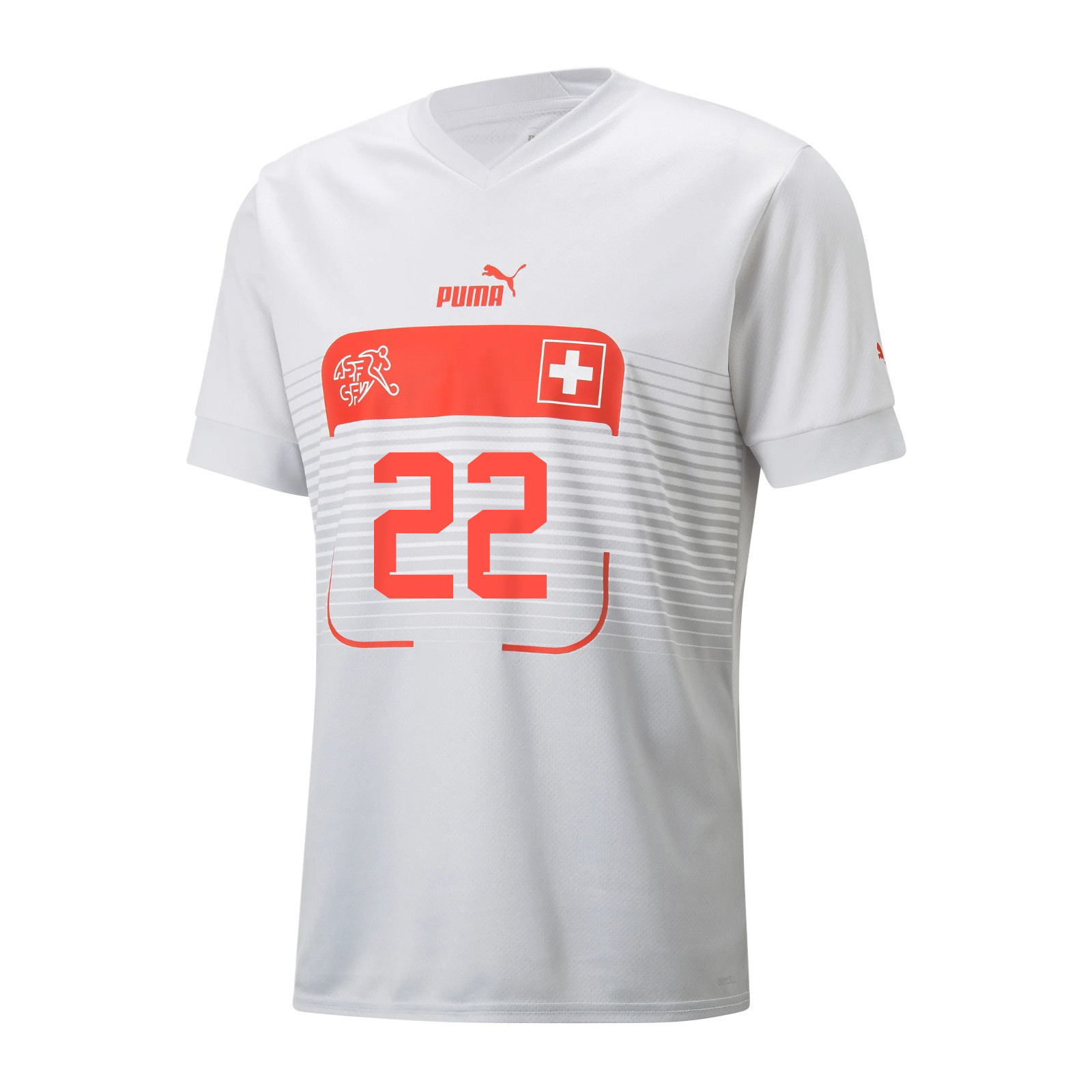 Switzerland National Team 2022-23 Qatar World Cup Away Men Soccer Jersey – Fabian Schar 22