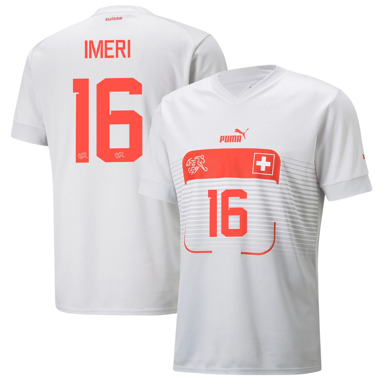 Switzerland National Team 2022-23 Qatar World Cup Away Men Soccer Jersey – Kastriot Imeri 16