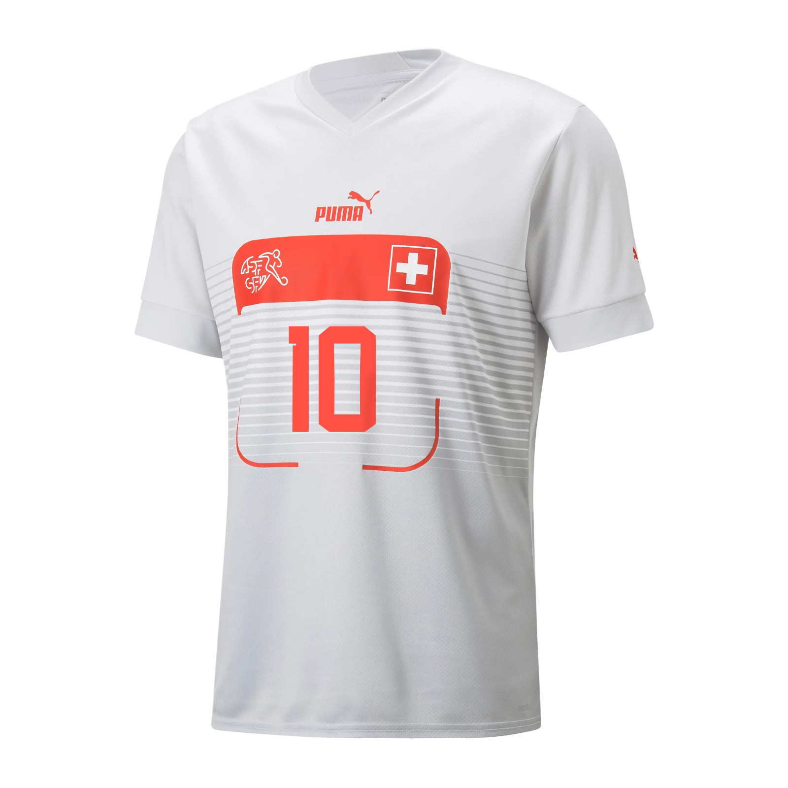 Switzerland National Team 2022-23 Qatar World Cup Away Men Soccer Jersey – Michel Aebischer 10
