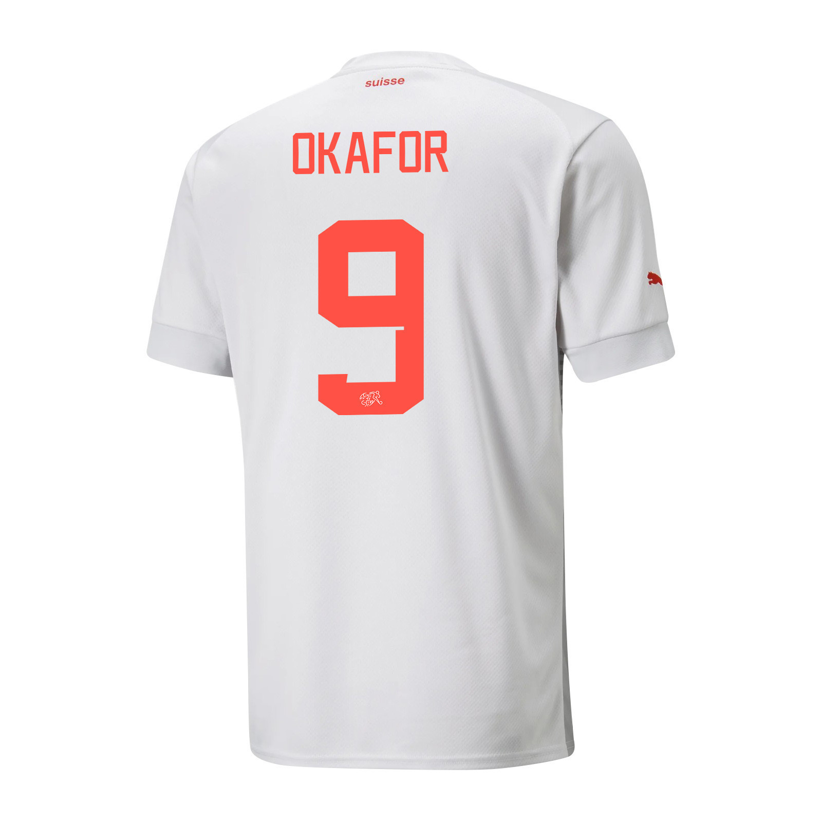 Switzerland National Team 2022-23 Qatar World Cup Away Men Soccer Jersey – Noah Okafor 9