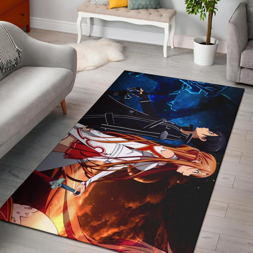 Sword Art Online Kirito Asuna Area Rectangle Rug