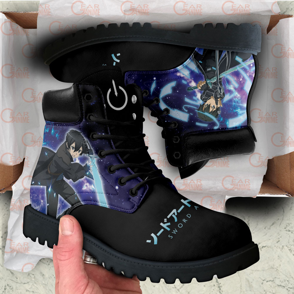Sword Art Online Kirito Boots Anime Custom Shoes