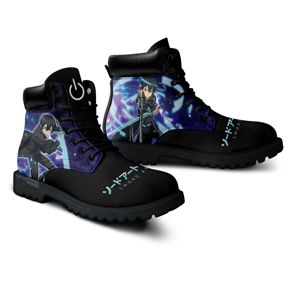 Sword Art Online Kirito Boots Anime Custom Shoes