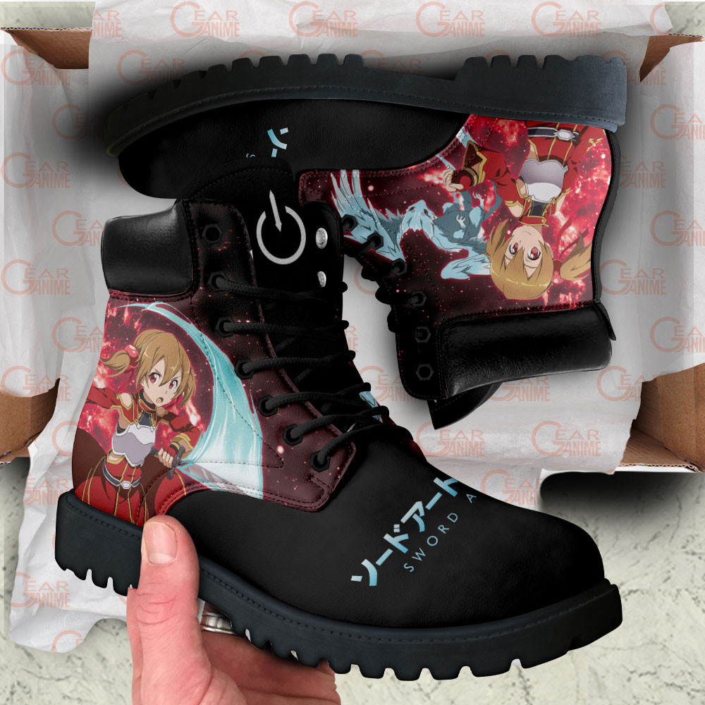 Sword Art Online Silica Boots Anime Custom Shoes