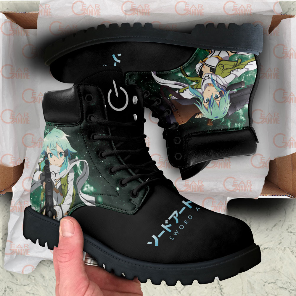 Sword Art Online Sinon Boots Anime Custom Shoes