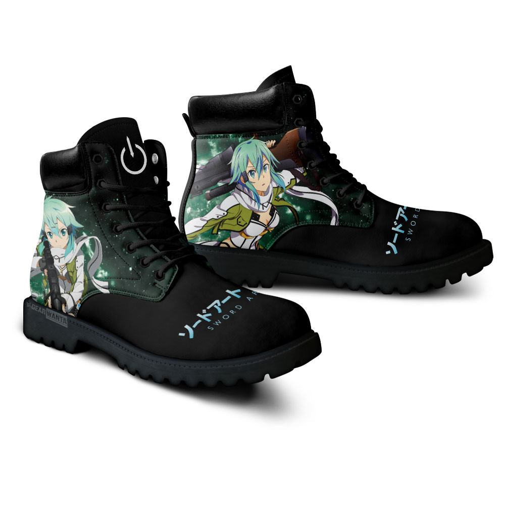 Sword Art Online Sinon Boots Anime Custom Shoes
