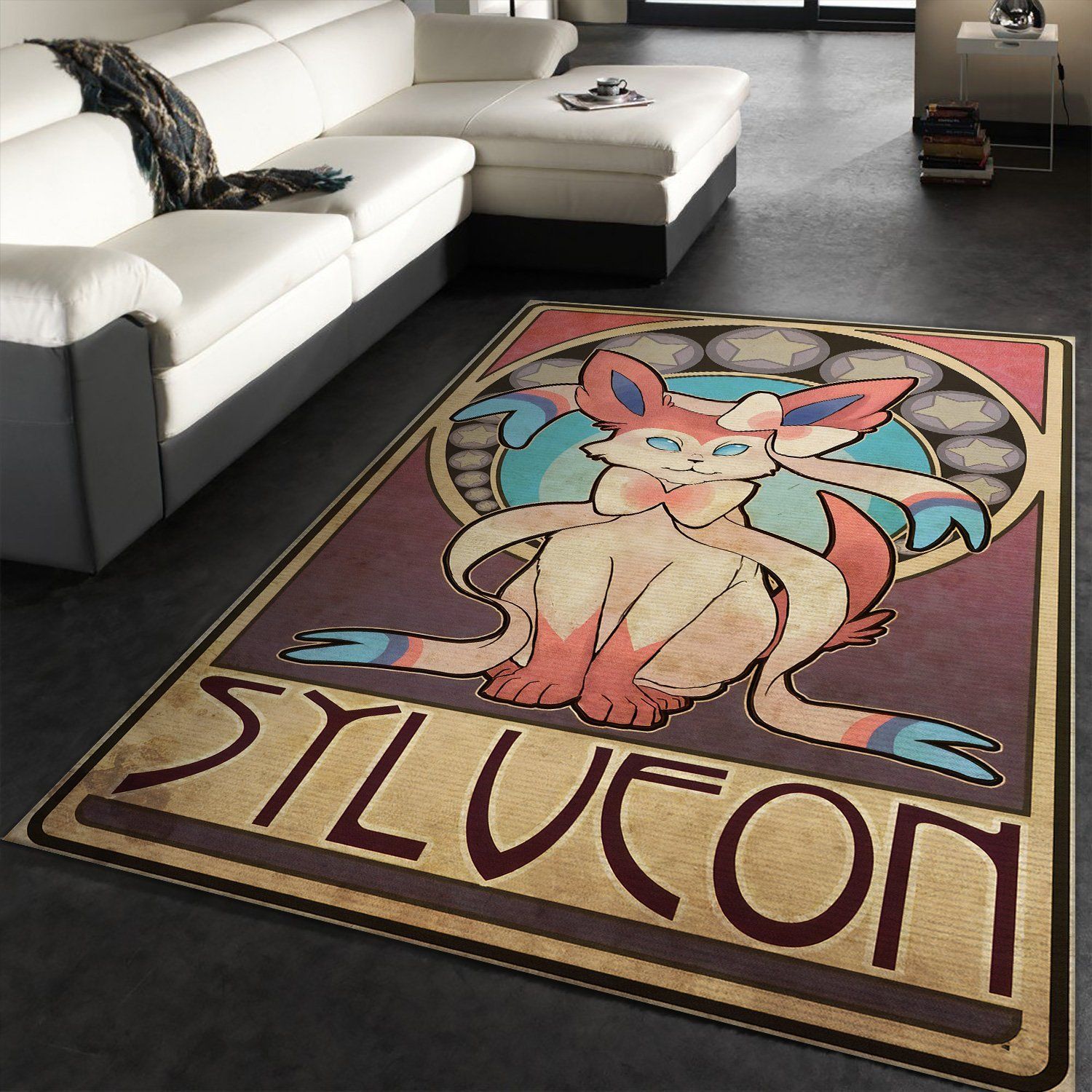 Sylveon Pokemon Rectangle Rug – Custom Size And Printing