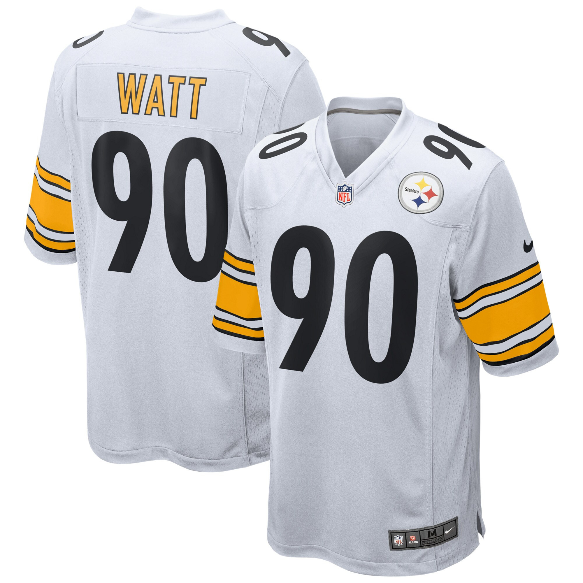 T. J. Watt Men's Pittsburgh Steelers Game - White Jersey - All Stitched