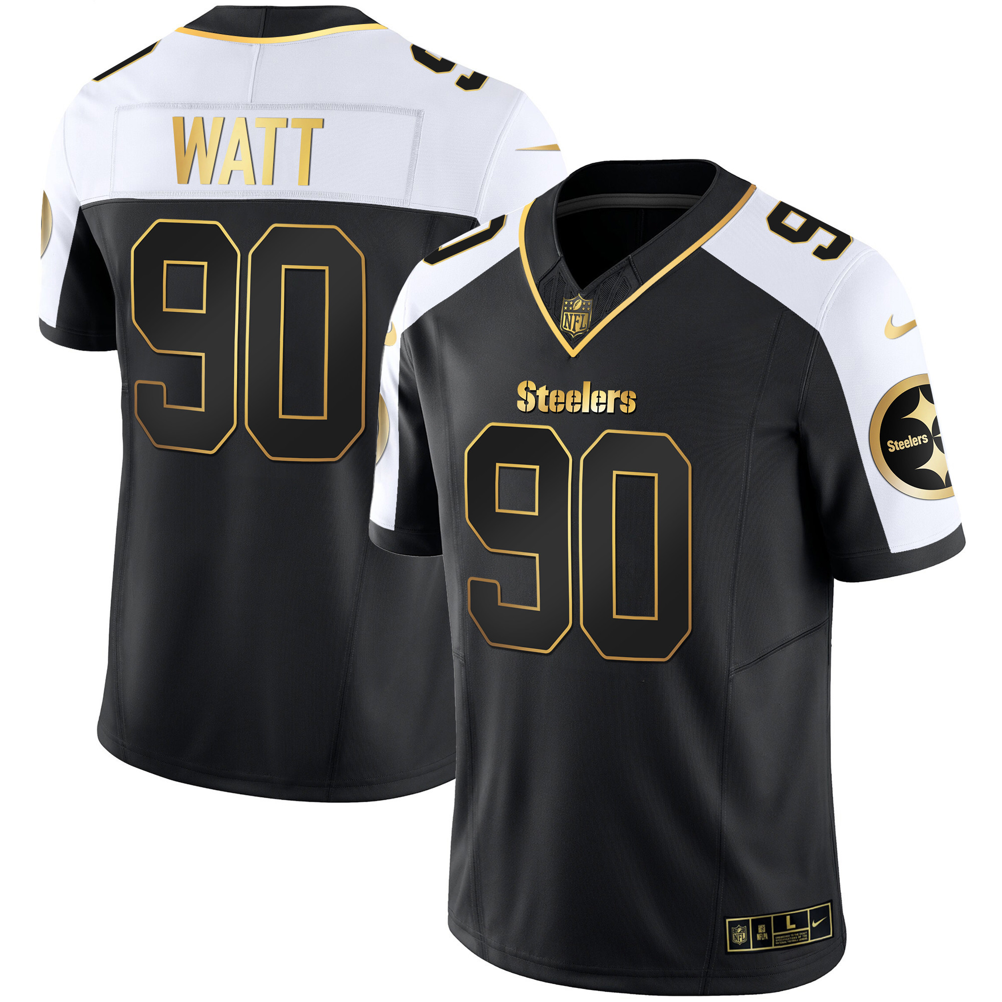 T. J. Watt Men's Pittsburgh Steelers Gold Vapor V2 Alternate Jersey - All Stitched