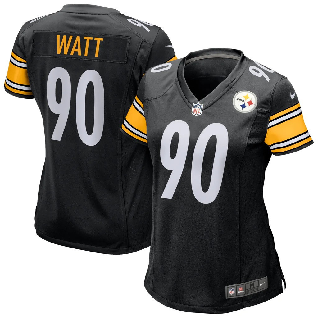 T. J. Watt Pittsburgh Steelers 2022 NFL Draft First Round Pick Game - Black Jersey - All Stitched