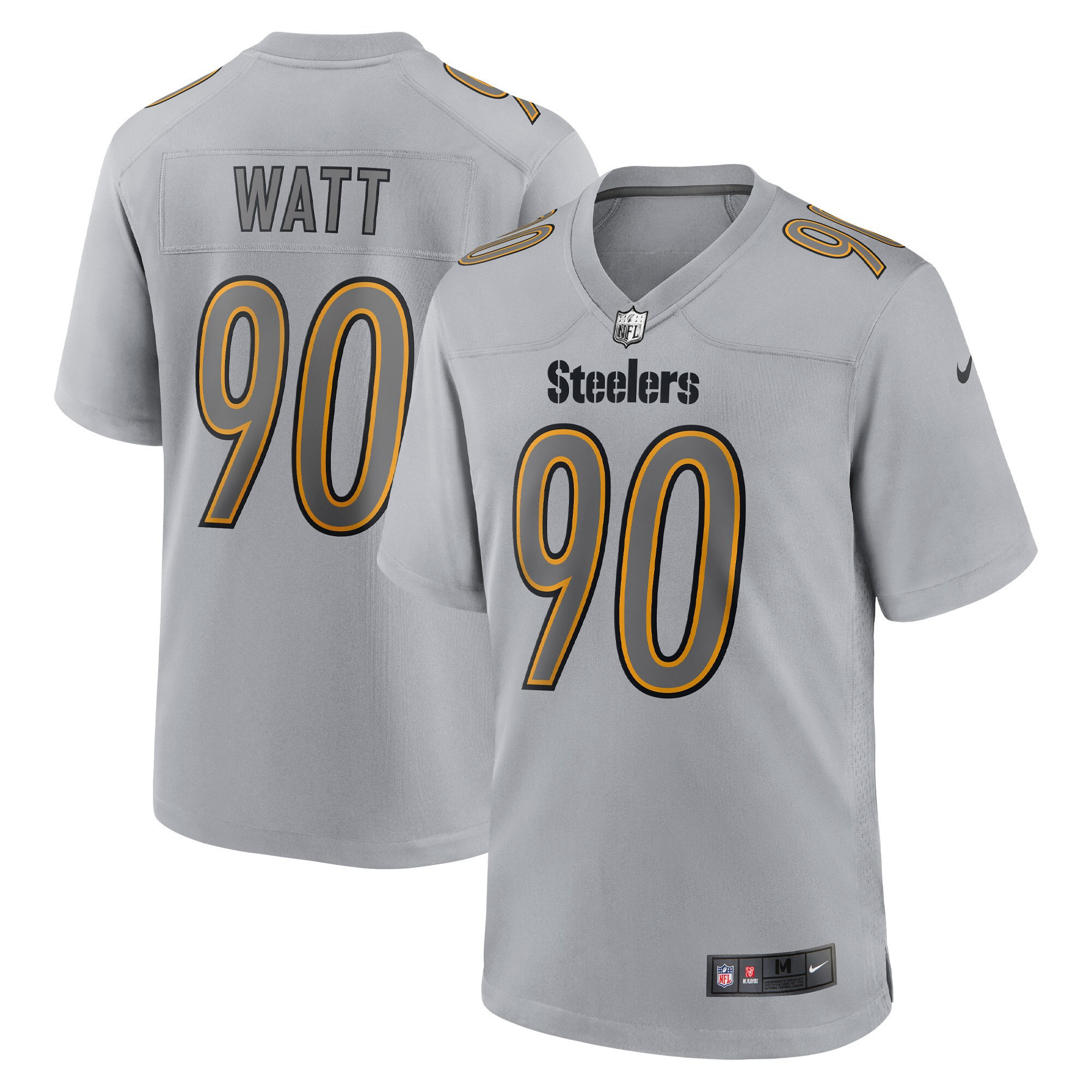 T. J. Watt Pittsburgh Steelers Atmosphere Fashion Game - Gray Jersey - All Stitched