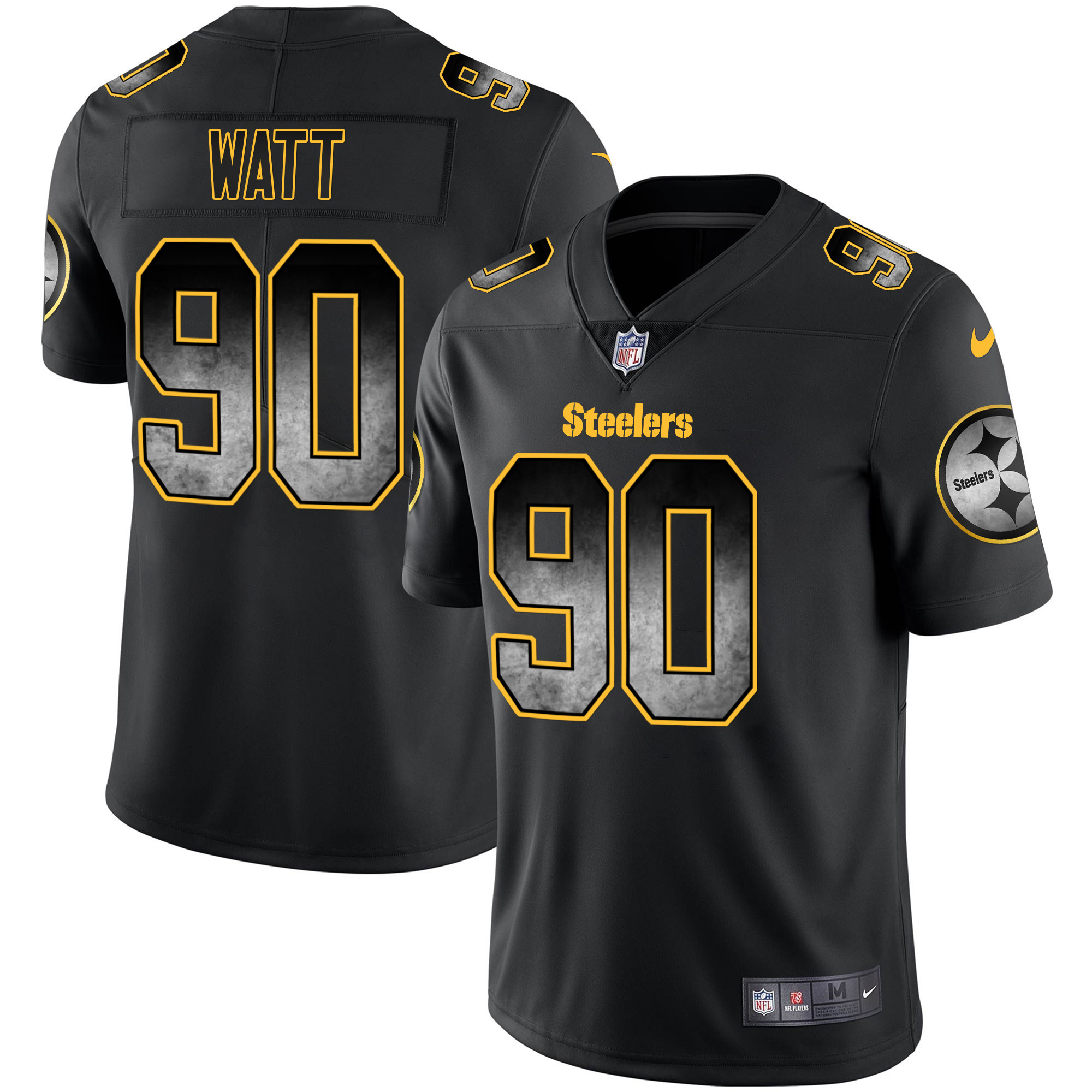 T. J. Watt Pittsburgh Steelers Black Jersey - All Stitched