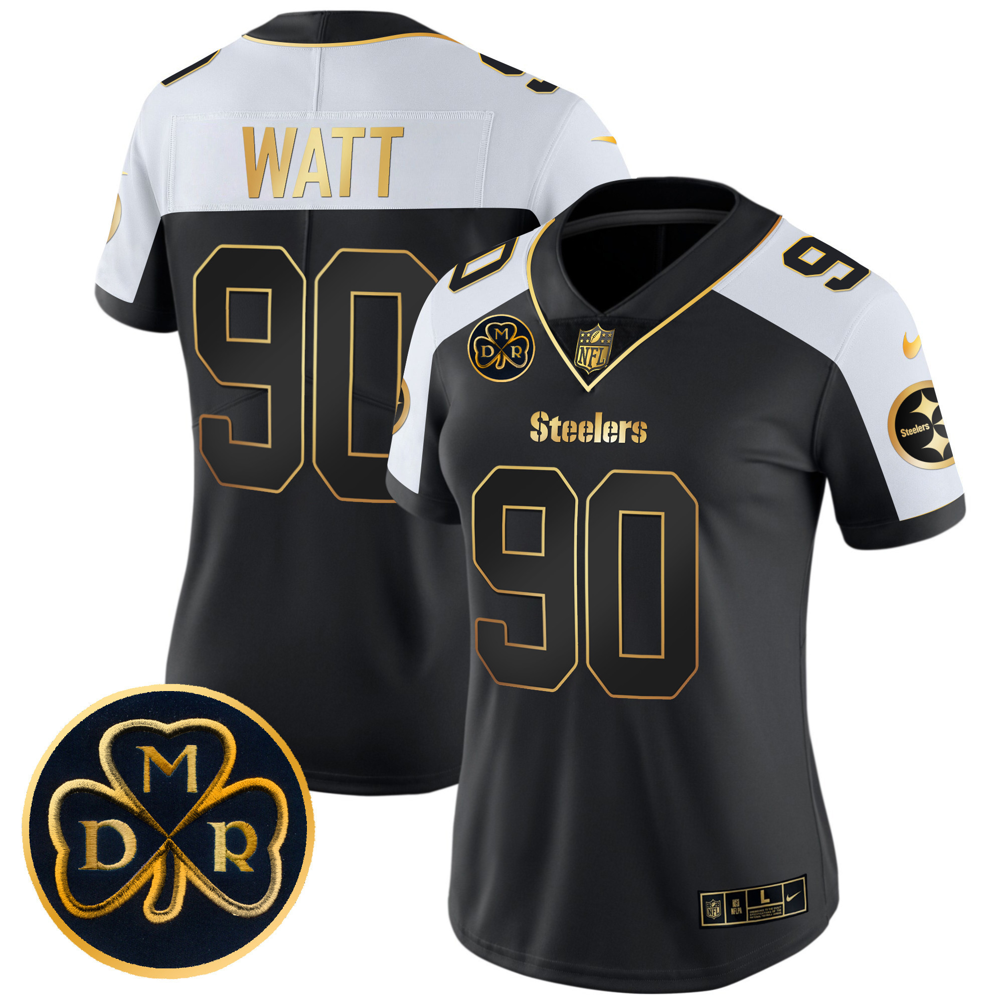 T. J. Watt Women's Pittsburgh Steelers DMR Patch Gold Vapor Limited Alternate Gold Jersey - All Stitched