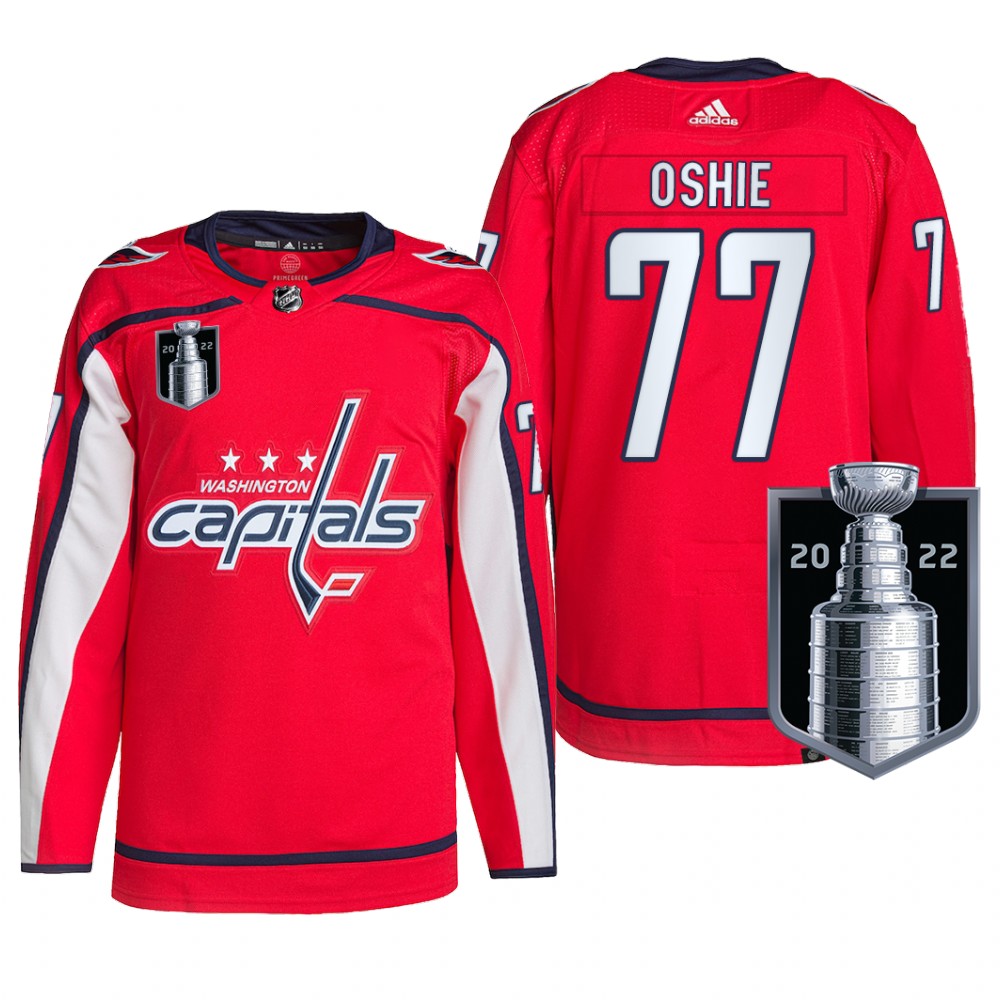 T.J. Oshie Washington Capitals 2022 Stanley Cup Playoffs Jersey Red #77 Pro Uniform