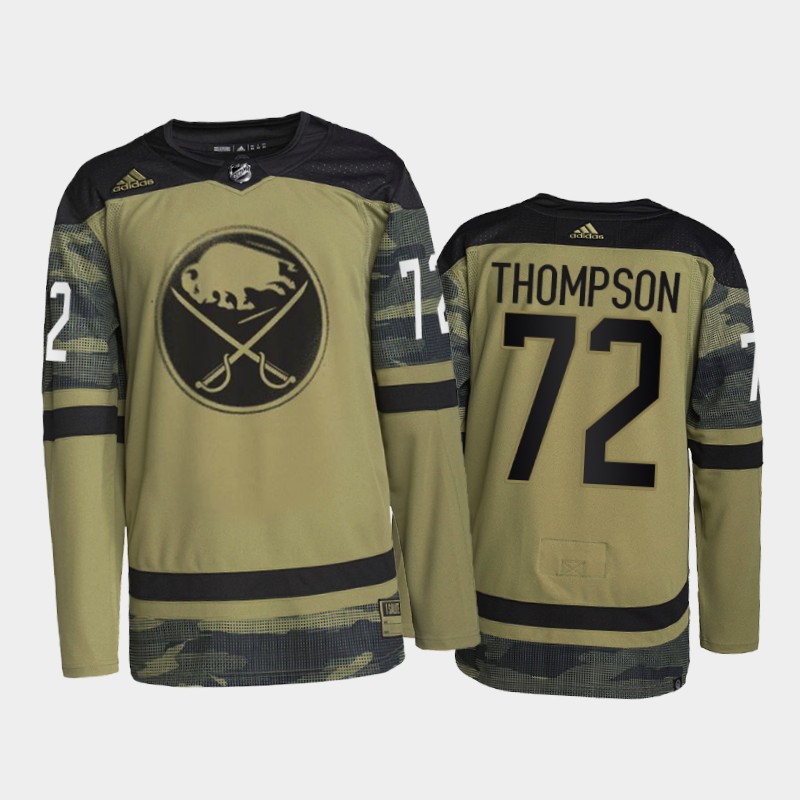 Tage Thompson Buffalo Sabres 2022 Military Appreciation Night Jersey Camo #72 Primegreen