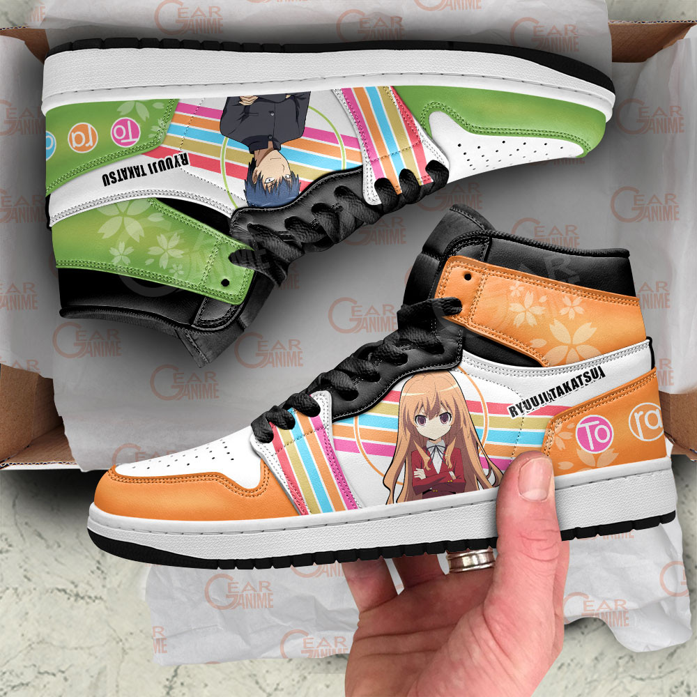 Taiga Aisaka and Ryuuji Takasu JD1s Sneakers Toradora Anime Shoes, Air Jordan Hightop