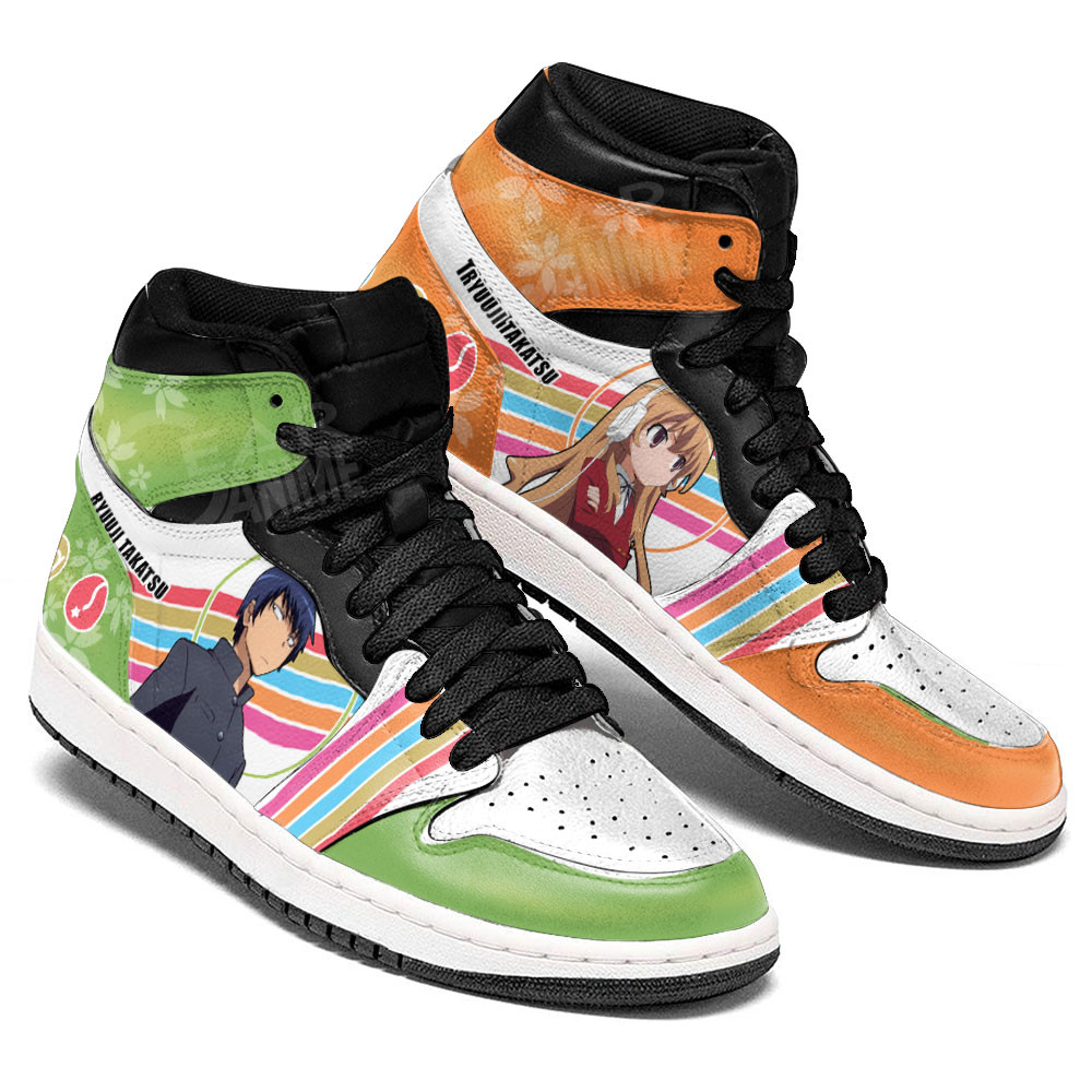 Taiga Aisaka and Ryuuji Takasu JD1s Sneakers Toradora Anime Shoes, Air Jordan Hightop