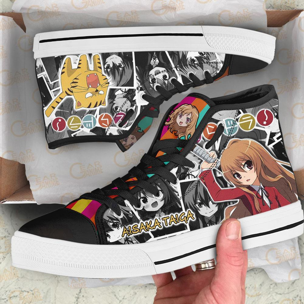 Taiga Aisaka High Top Shoes Custom Manga Anime Toradora Sneakers
