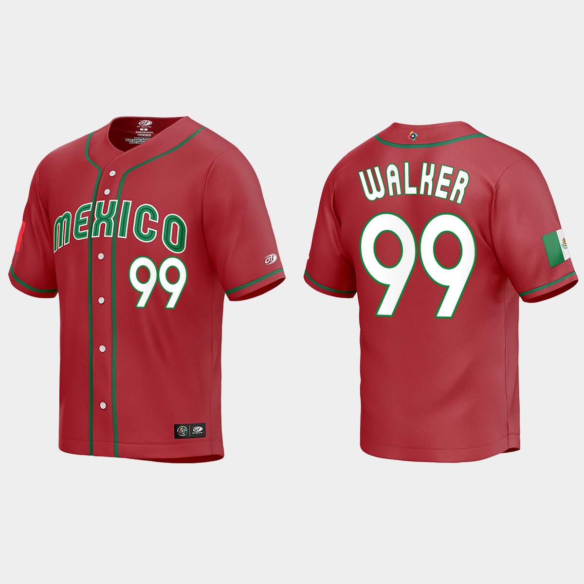 Taijuan Walker Mexico 2023 World Classic Jersey - Red