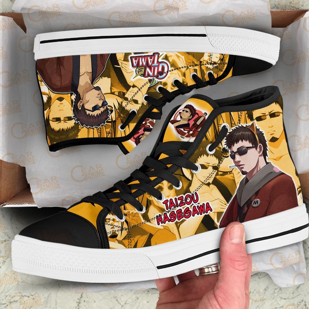 Taizou Hasegawa High Top Shoes Custom Gintama Anime Sneakers