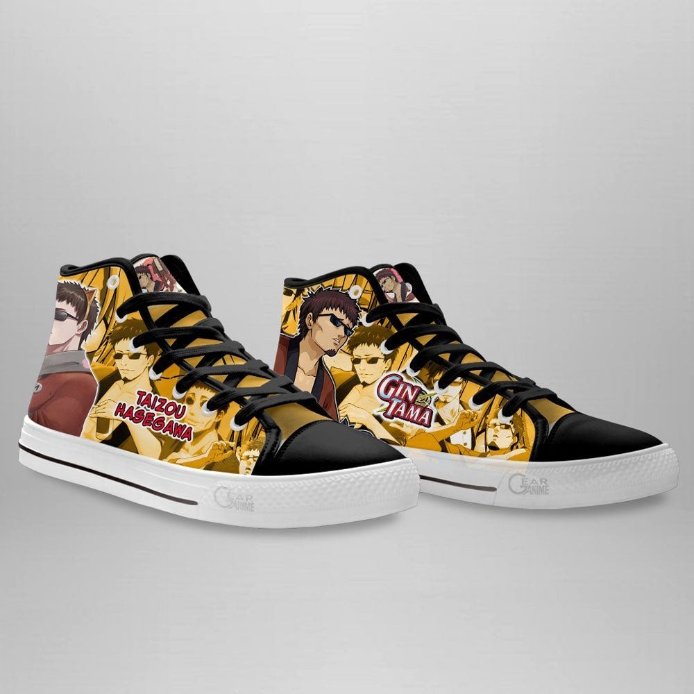 Taizou Hasegawa High Top Shoes Custom Gintama Anime Sneakers