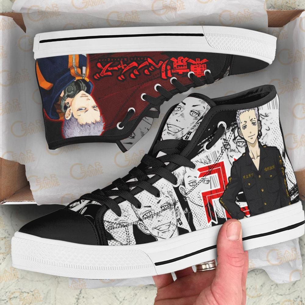 Takashi Mitsuya High Top Shoes Custom Manga Anime Tokyo Revengers Sneakers