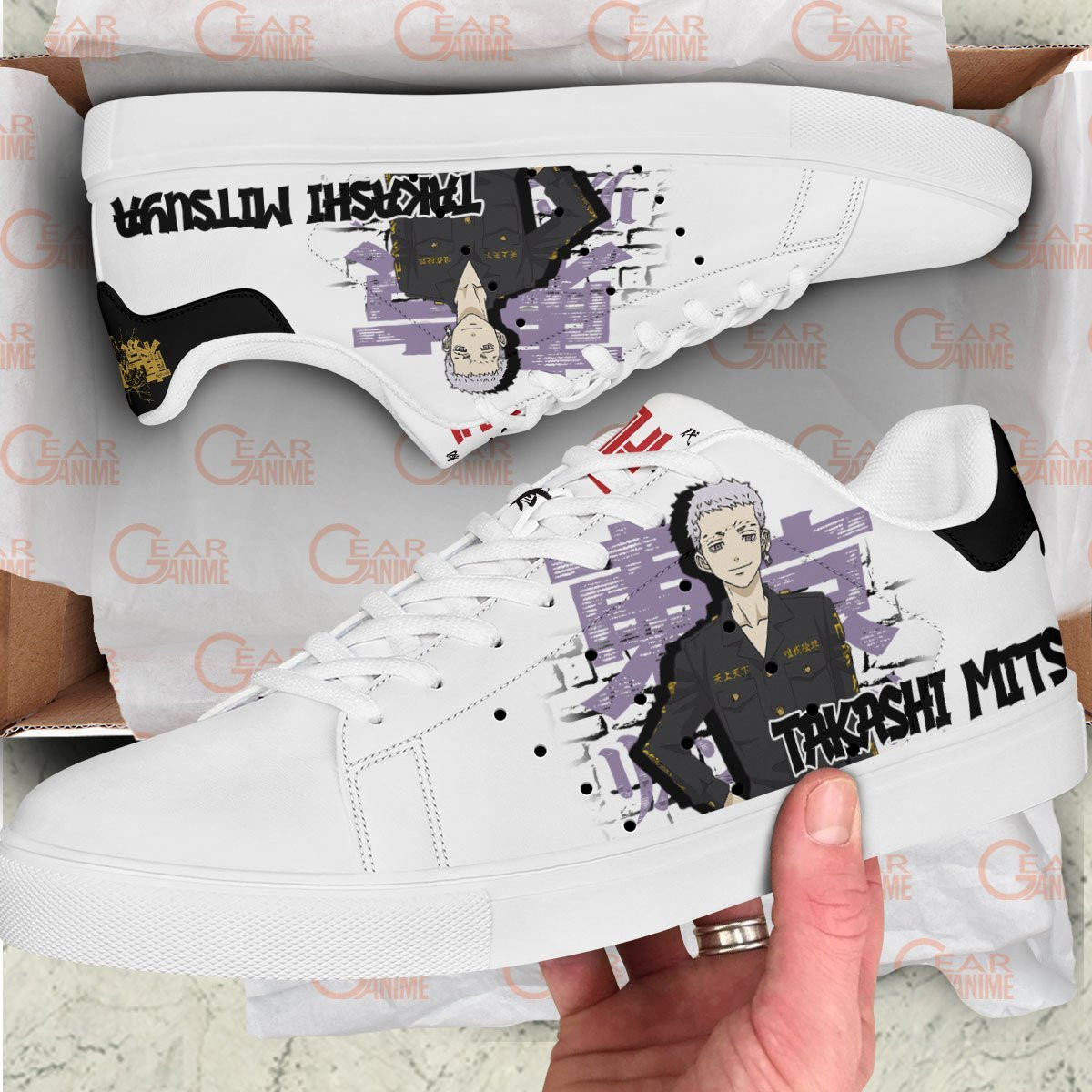 Takashi Mitsuya Skate Sneakers Custom Anime Tokyo Revengers Shoes