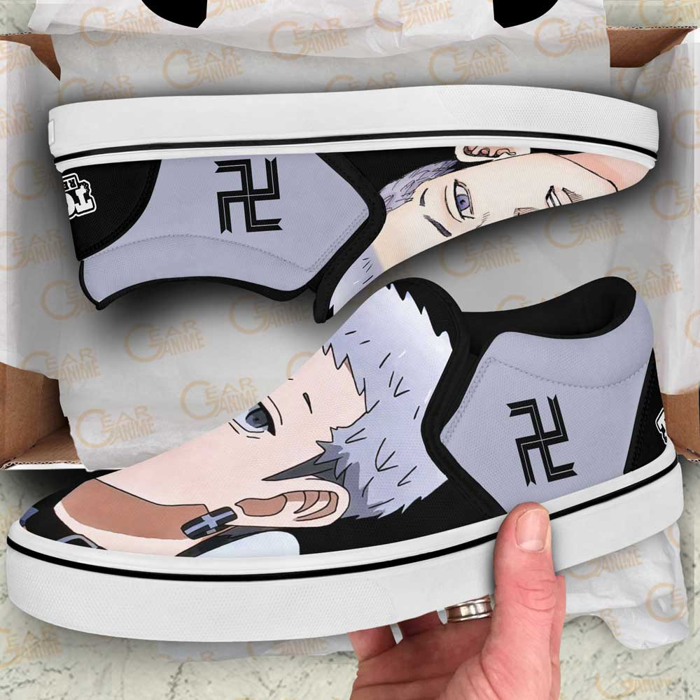 Takashi Mitsuya Slip-On Shoes Canvas Custom Anime Tokyo Revengers Shoes