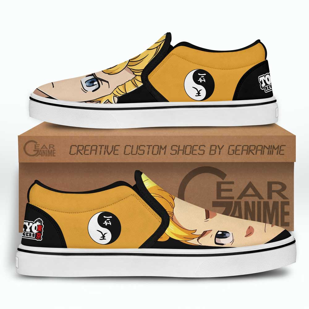 Takemichi Hanagaki Slip-On Shoes Canvas Custom Anime Tokyo Revengers Shoes