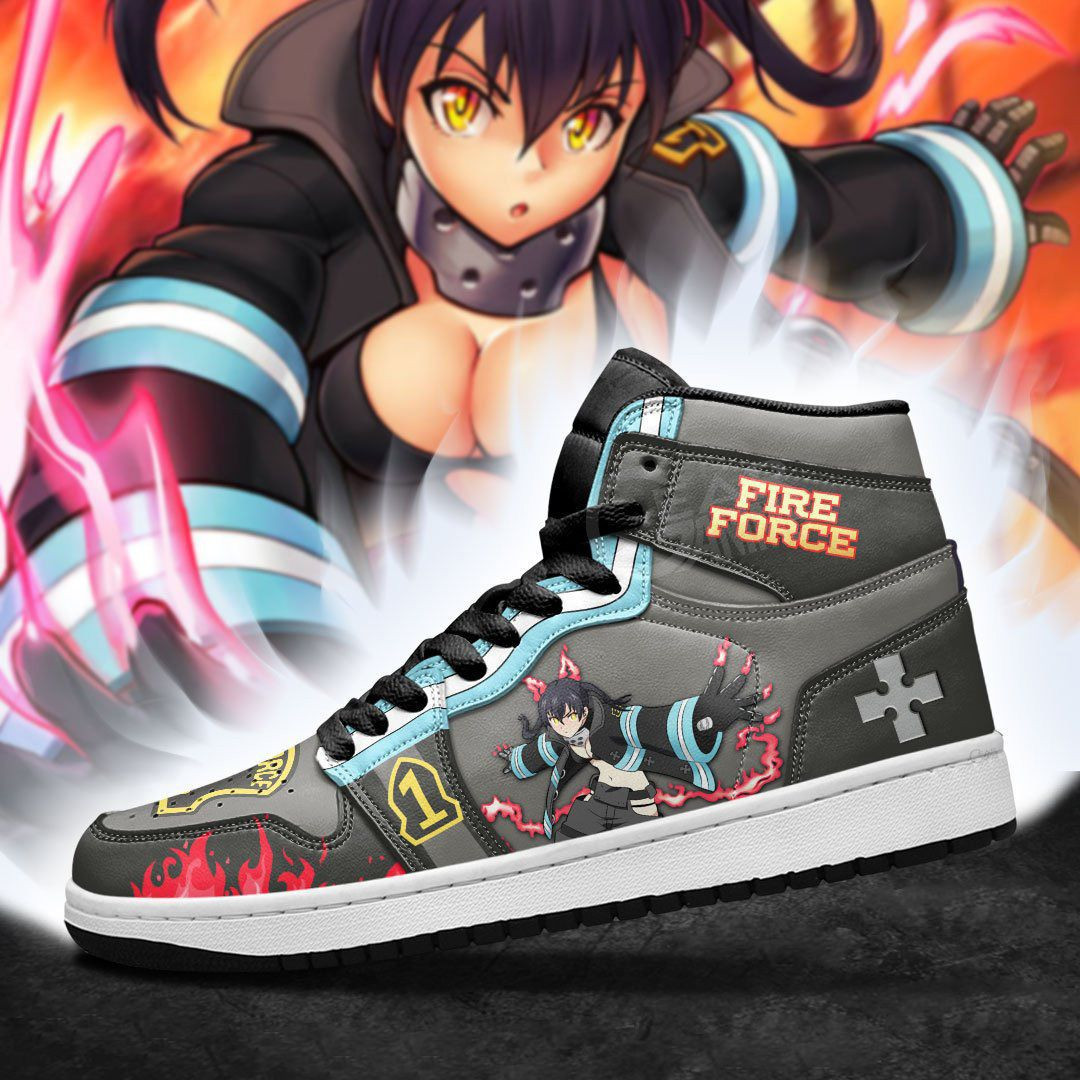 Tamaki Kotatsu Fire Force Anime 1 High Top Air Jordan Sneaker, Air Jordan Hightop