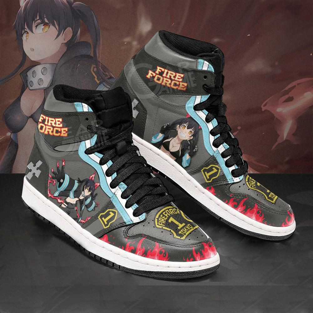 Tamaki Kotatsu Fire Force Anime 1 High Top Air Jordan Sneaker, Air Jordan Hightop
