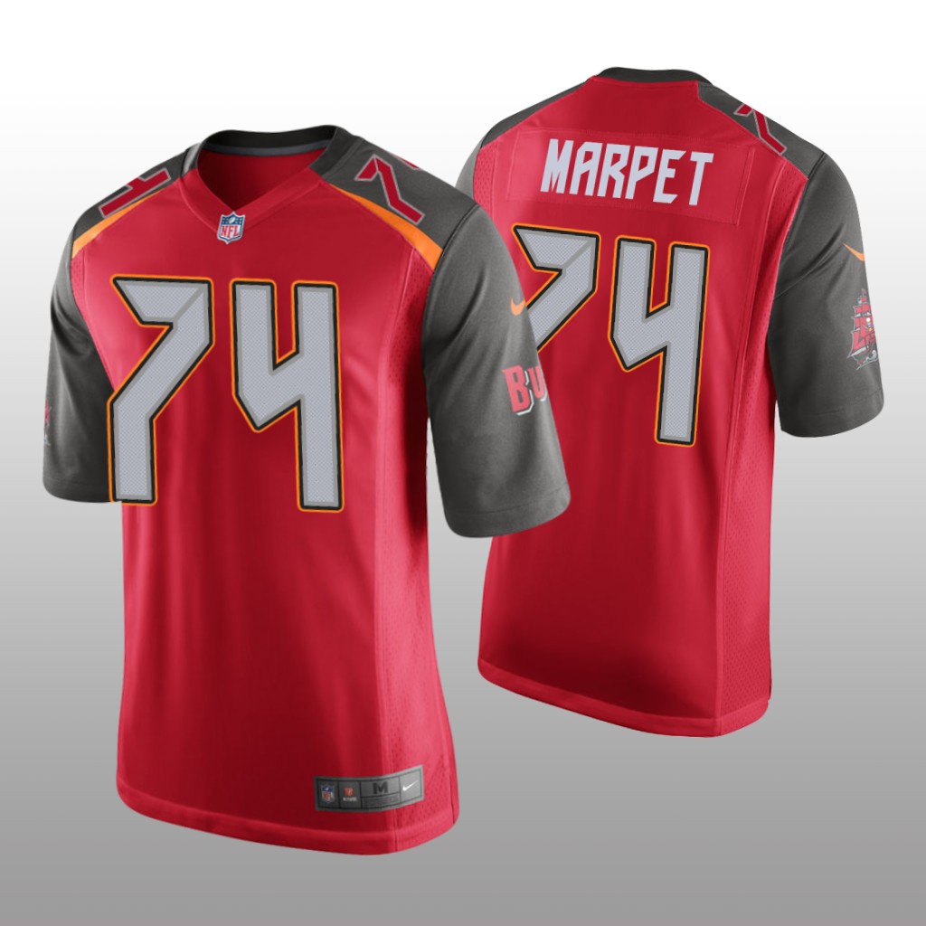Tampa Bay Buccaneers #74 Red Men's Ali Marpet Game Jersey