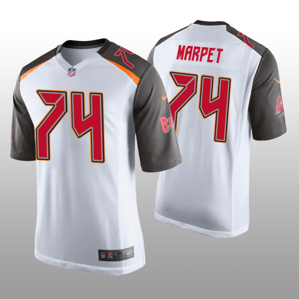 Tampa Bay Buccaneers #74 White Men's Ali Marpet Game Jersey