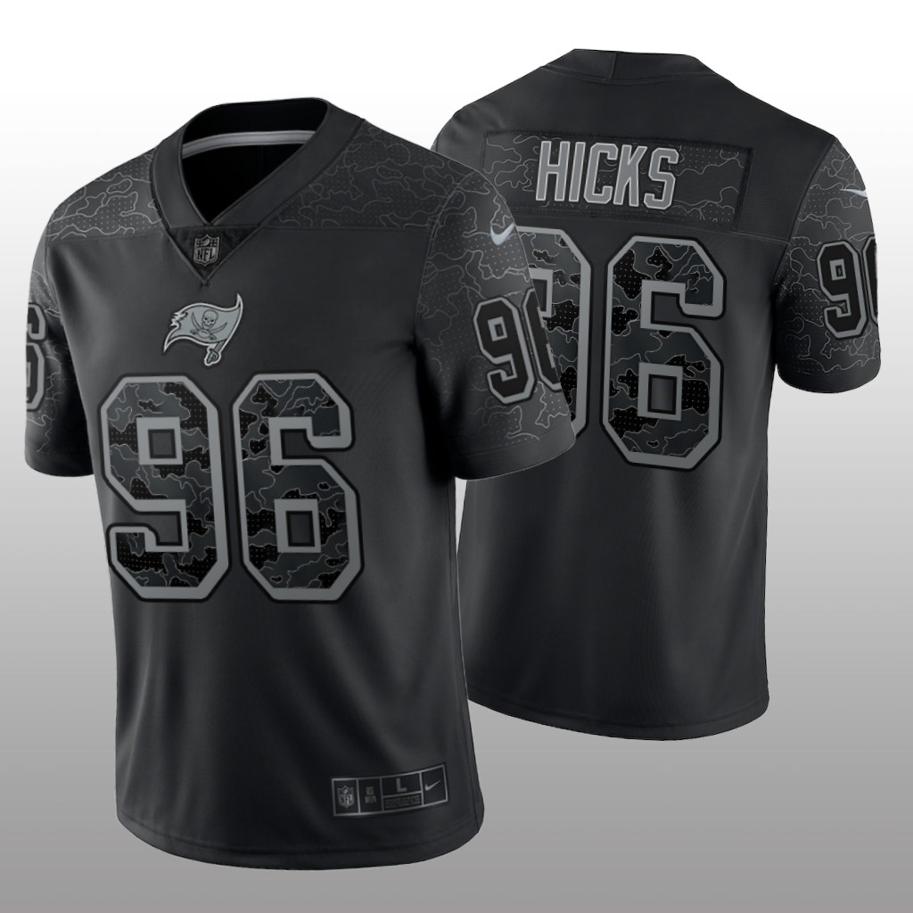 Tampa Bay Buccaneers Akiem Hicks Black Jersey Reflective Limited - Men's