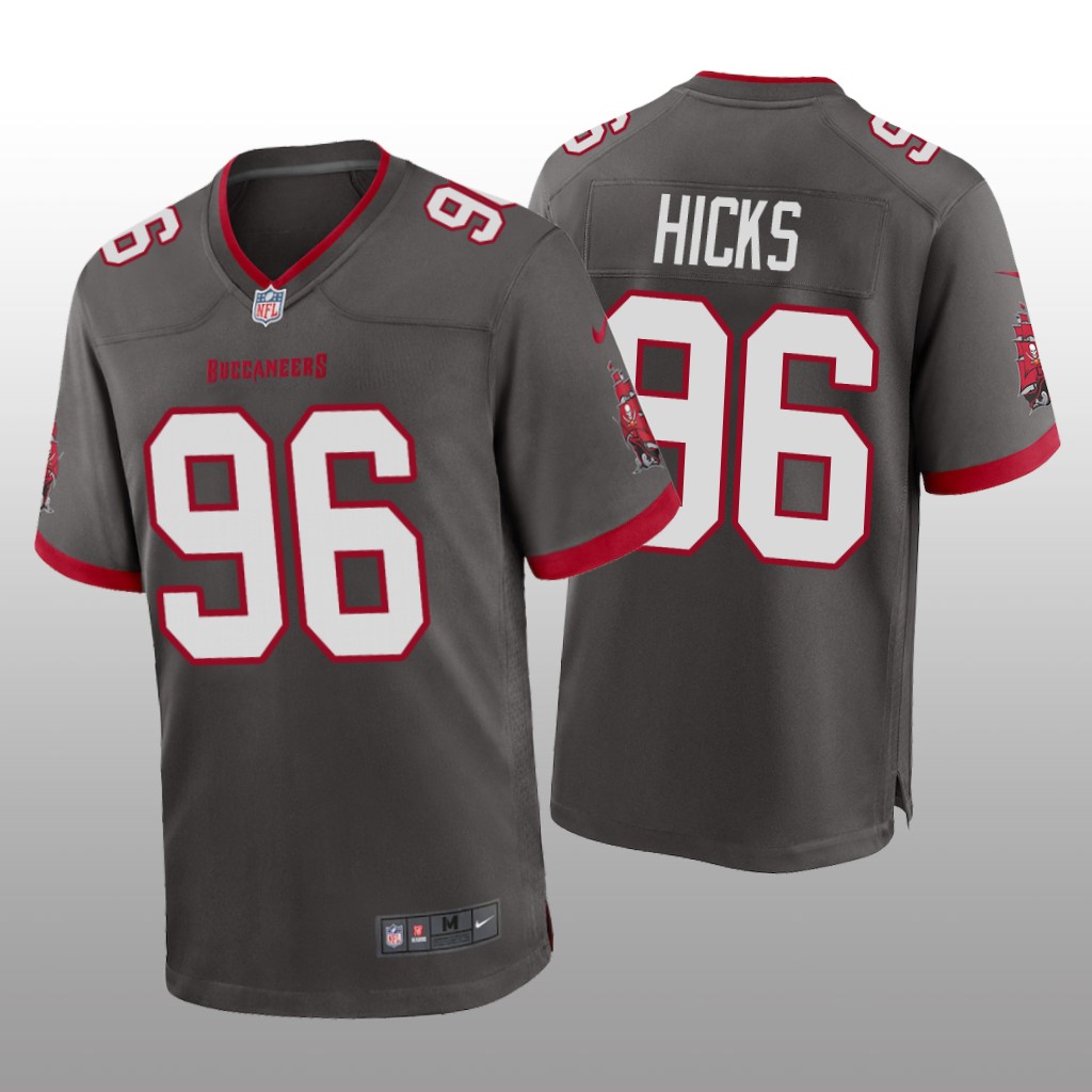 Tampa Bay Buccaneers Akiem Hicks Pewter Jersey Alternate Game - Men's