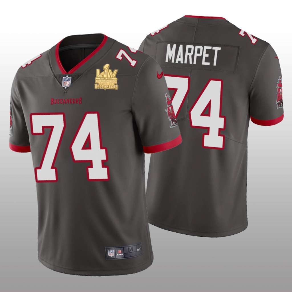 Tampa Bay Buccaneers Ali Marpet Pewter Vapor Limited Jersey Super Bowl LV Champions - Men's