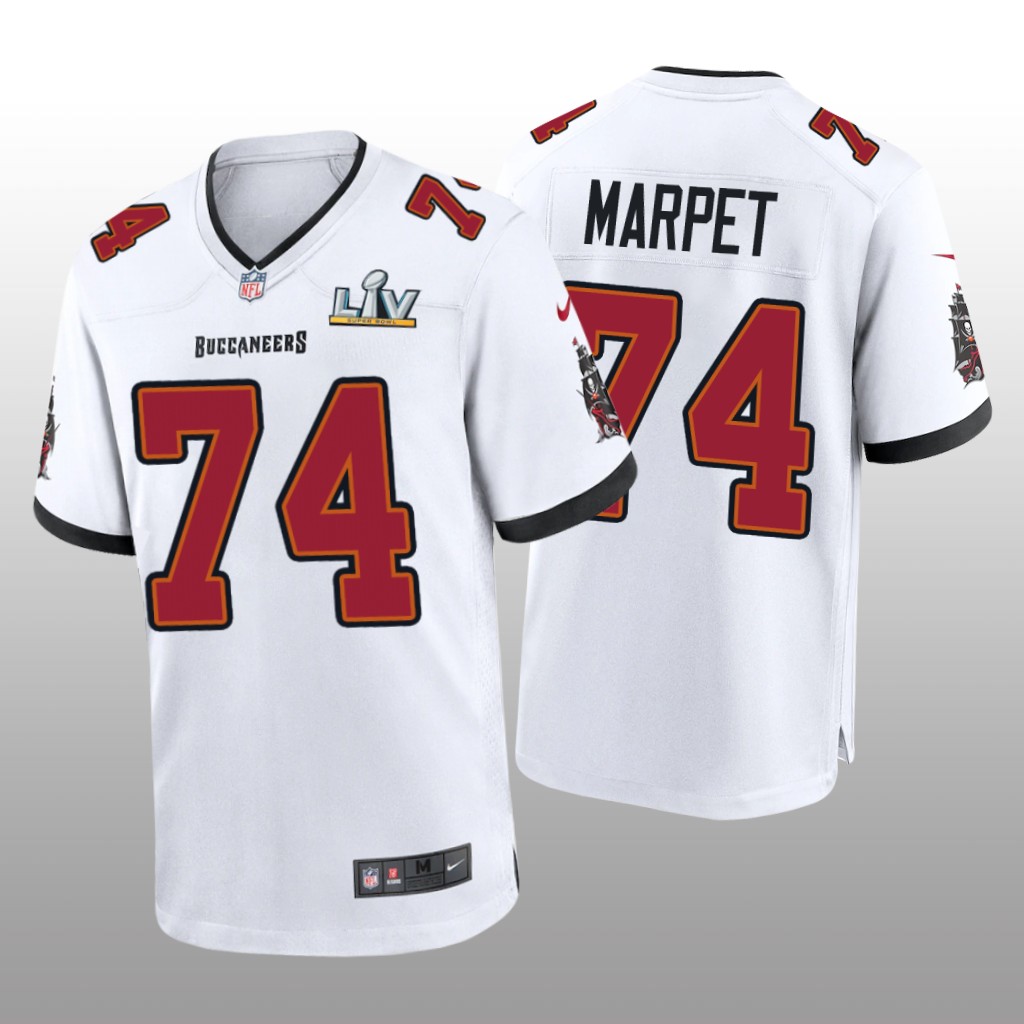 Tampa Bay Buccaneers Ali Marpet White Game Jersey Super Bowl LV - Men's