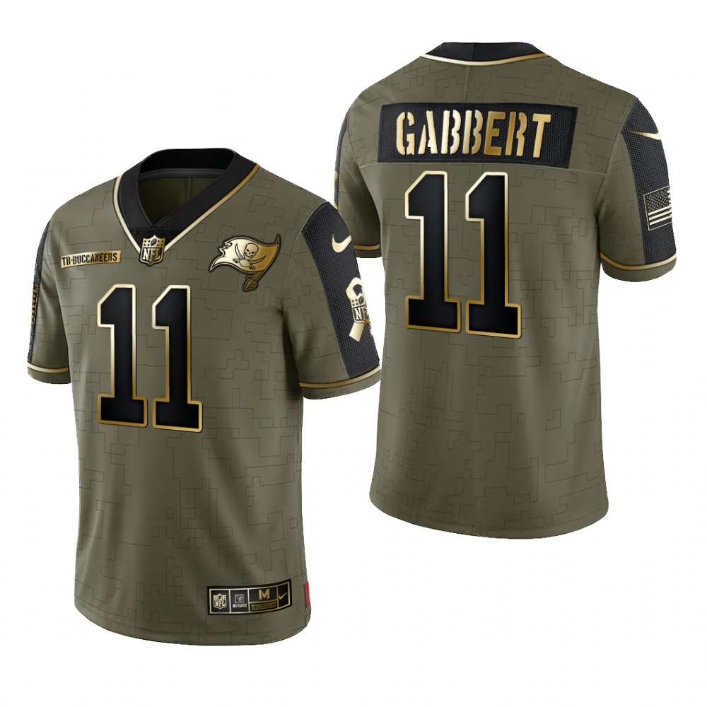 Tampa Bay Buccaneers Blaine Gabbert Olive Gold Limited Jersey 2021 Salute To Service - Men's