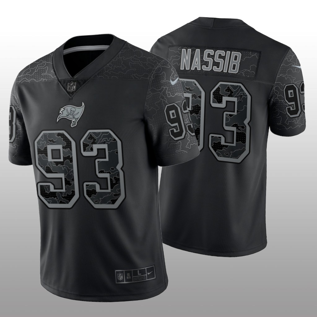 Tampa Bay Buccaneers Carl Nassib Black Jersey Reflective Limited - Men's