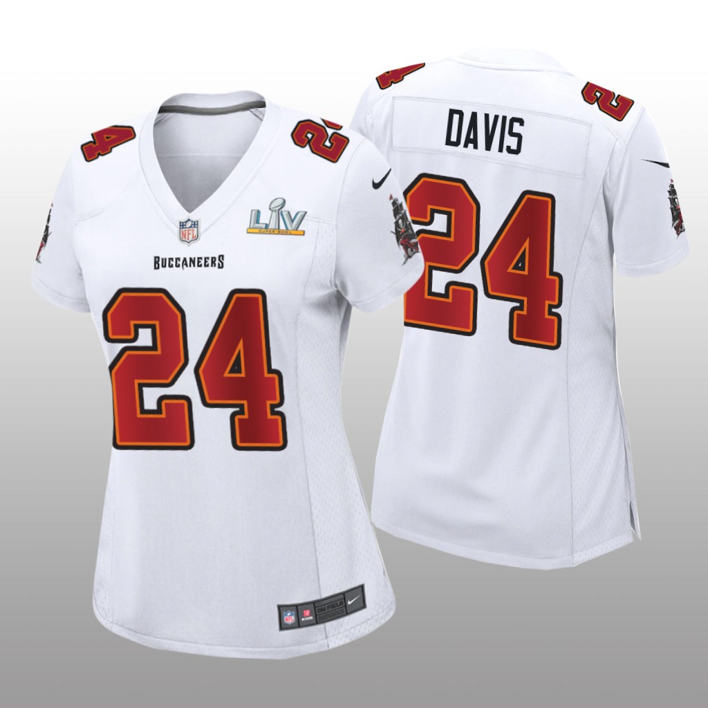 Tampa Bay Buccaneers Carlton Davis White Game Fashion Jersey Super Bowl LV - Women's