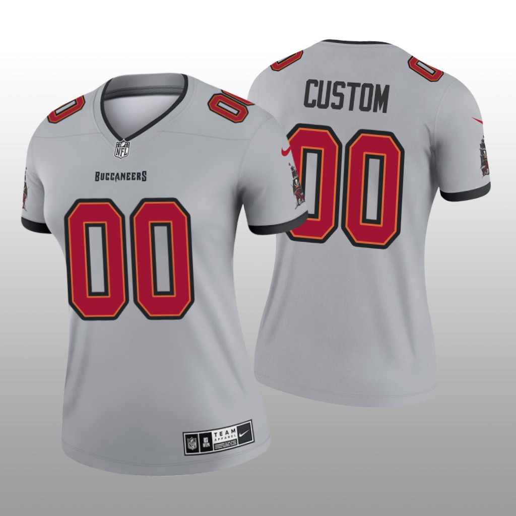 Tampa Bay Buccaneers Custom Gray Jersey Inverted Legend - Women's