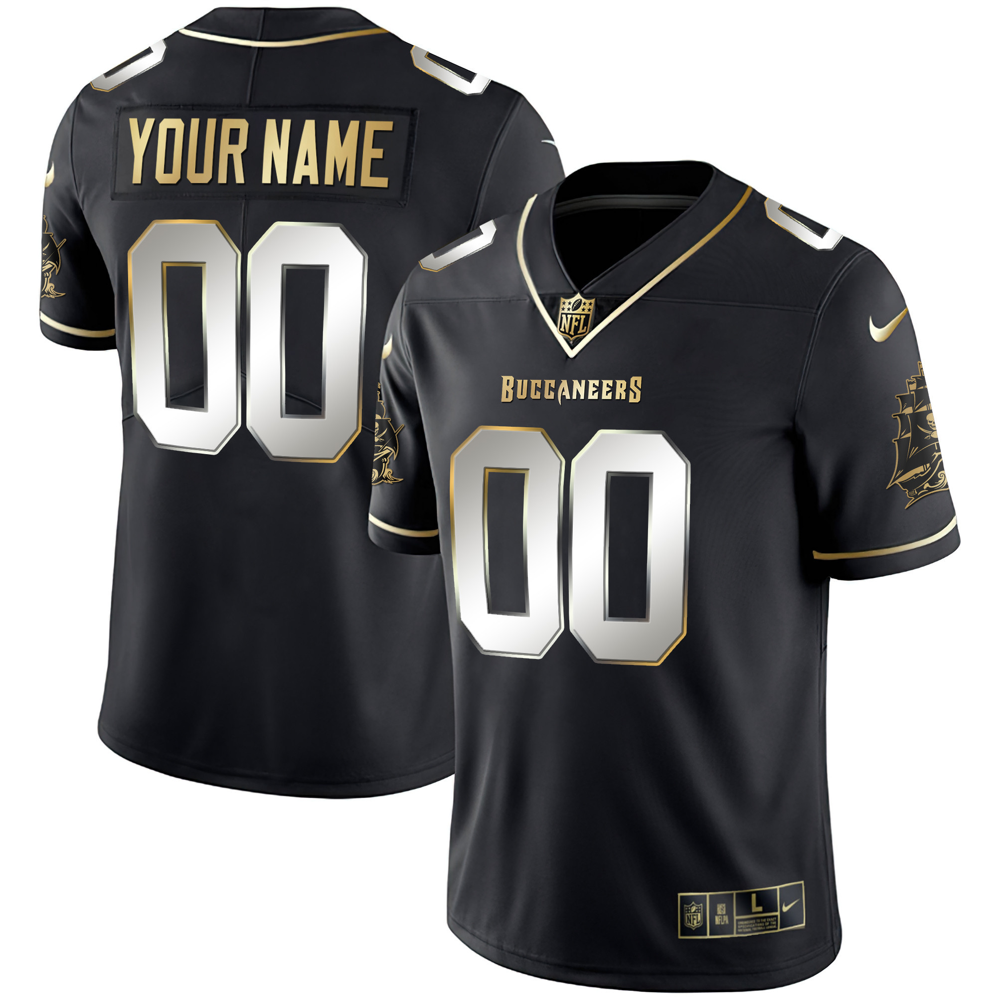 Tampa Bay Buccaneers Custom Name & Number Black Limited Jersey - All Stitched 