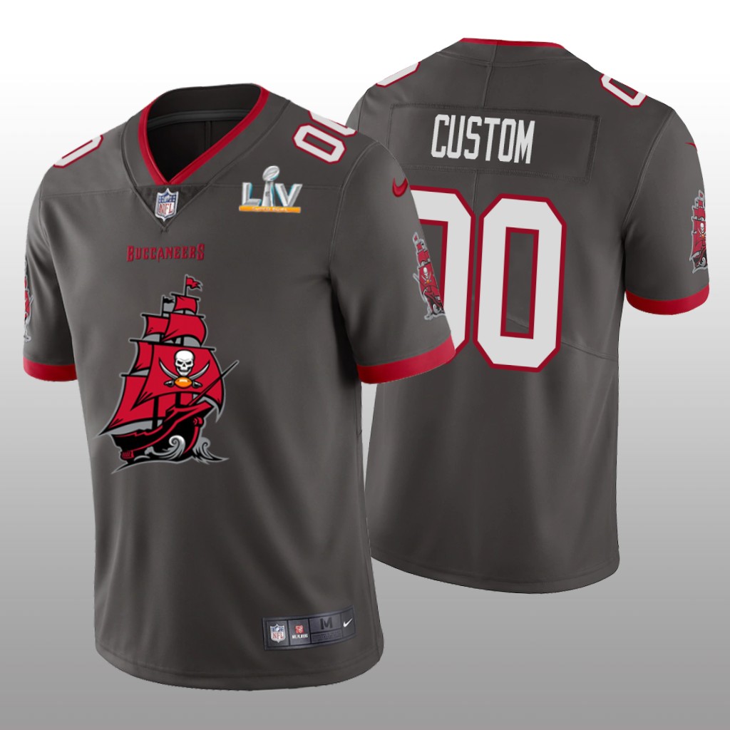 Tampa Bay Buccaneers Custom Pewter Team Logo Super Bowl LV Champions - Men's