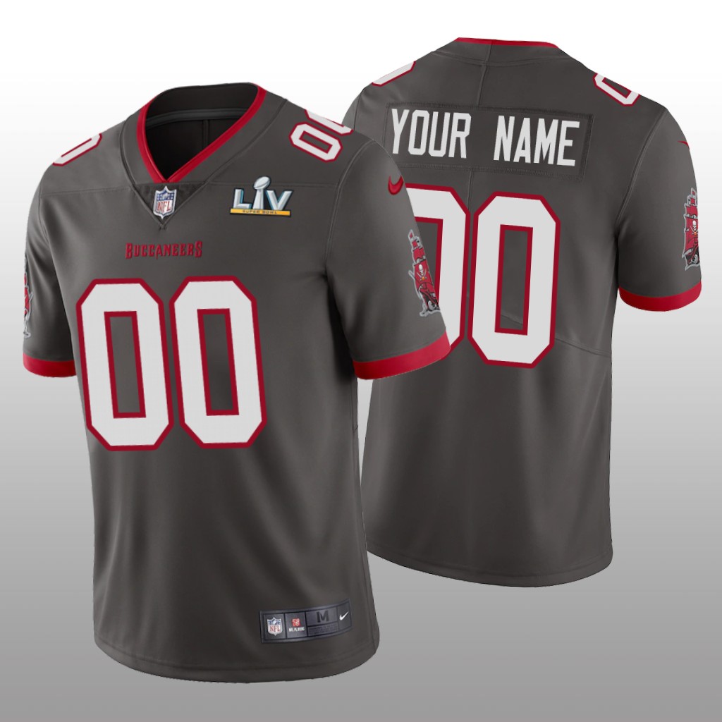 Tampa Bay Buccaneers Custom Pewter Vapor Limited Jersey Super Bowl LV - Men's