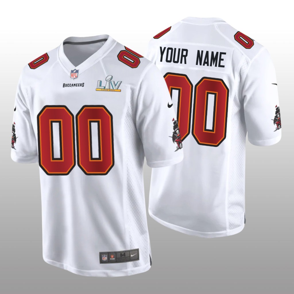 Tampa Bay Buccaneers Custom White Game Fashion Jersey Super Bowl LV - Men's