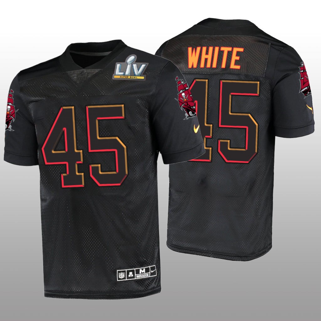Tampa Bay Buccaneers Devin White Black Jersey Super Bowl LV