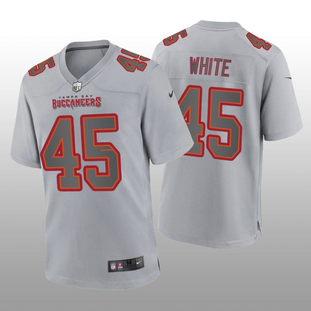 Tampa Bay Buccaneers Devin White Gray Jersey Atmosphere Fashion Game - Men's