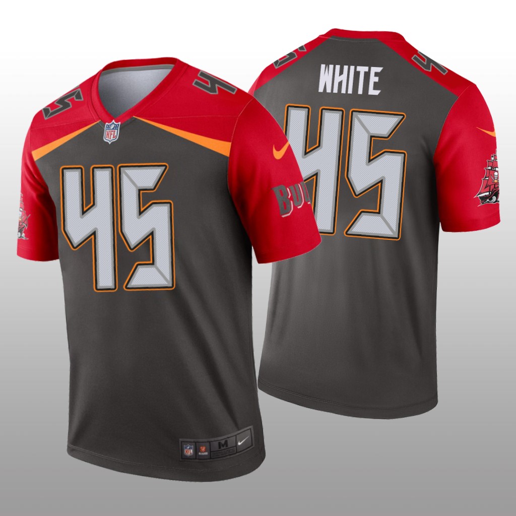 Tampa Bay Buccaneers Devin White Pewter Jersey Inverted Legend - Men's