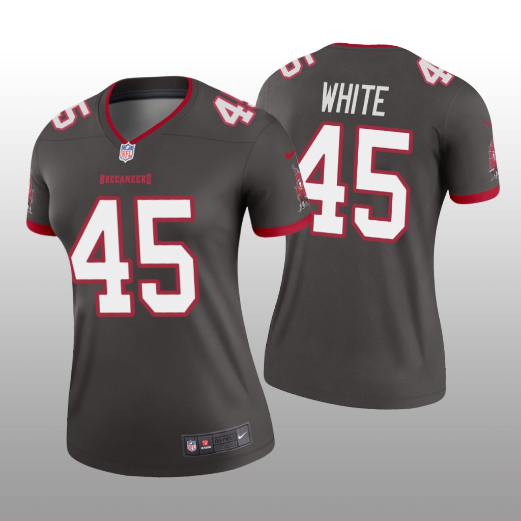 Tampa Bay Buccaneers Devin White Pewter Jersey Legend - Women's